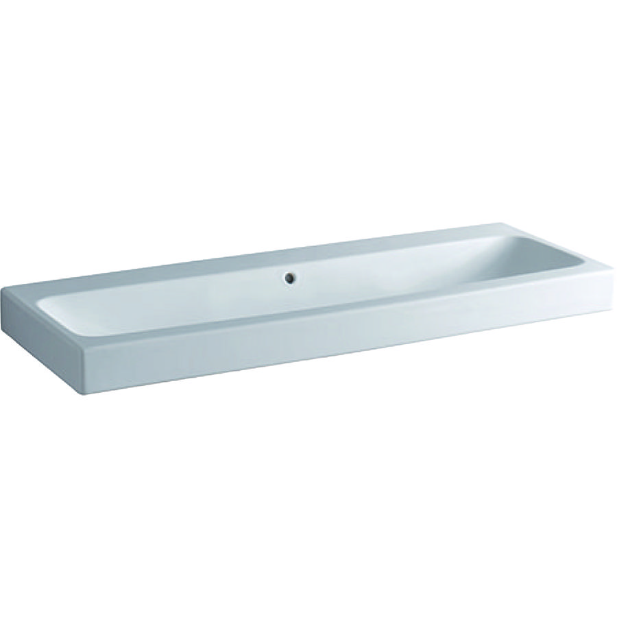 ICon wastafel 120x48,5cm wit zonder kraangat 1x overloop