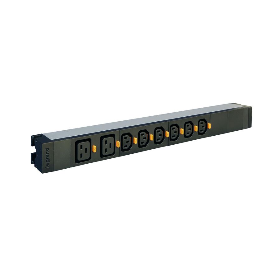 Power Distribution Unit 19" 6mm² klem 6xC13 2x C19 output
