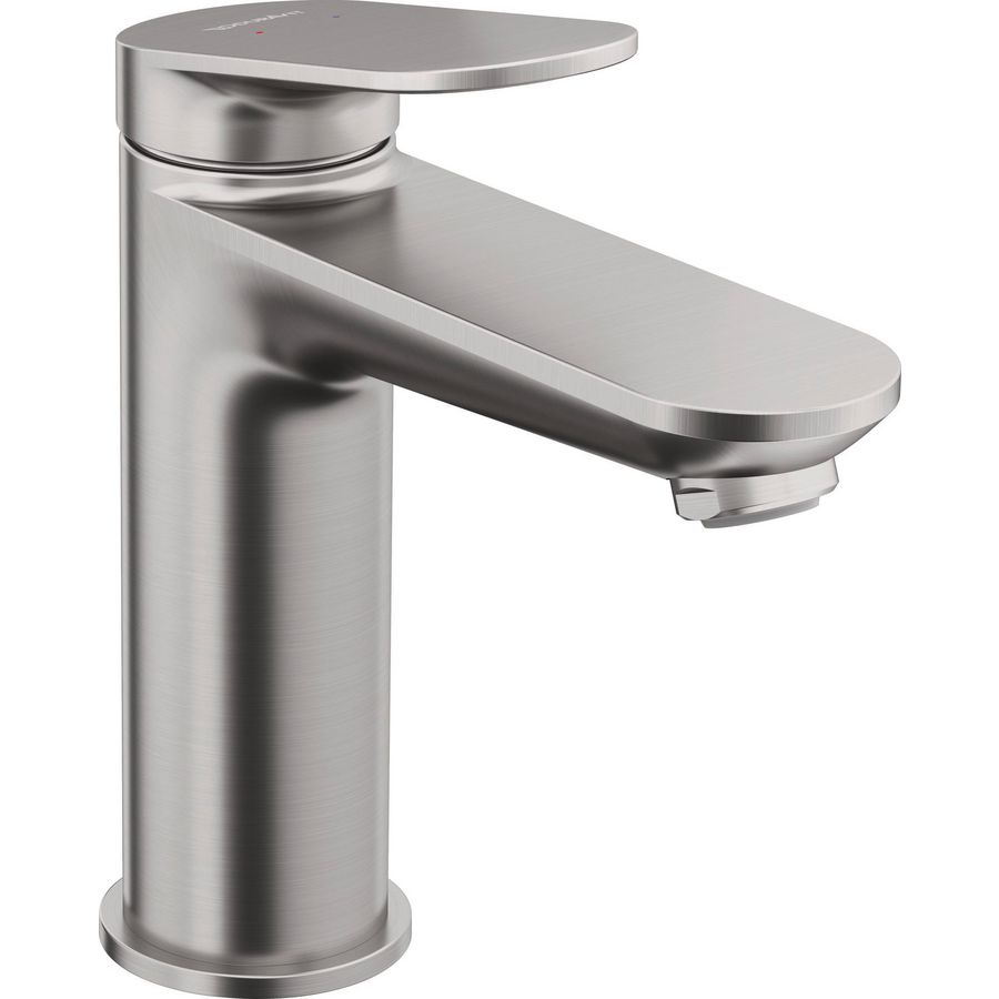 Wave 1-hendel wastafelmengkraan M rvs geborsteld sprong 122mm