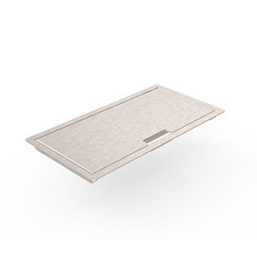 Servicebox + dekselset 4-voudig geborsteld RVS