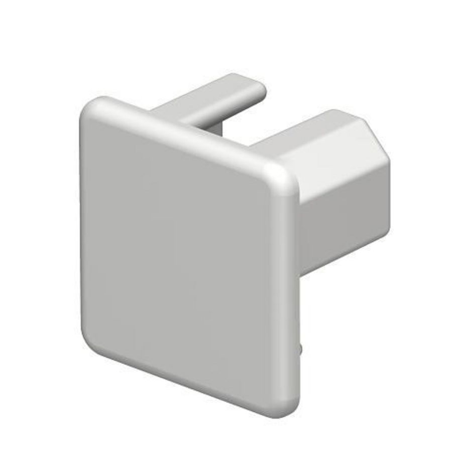 Eindstuk 20x20mm polyvinylchlorid puur wit VVE=10
