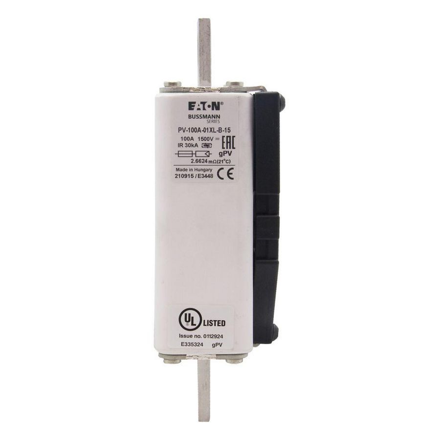 Zekering hoge snelheid 100A DC 1500V 01XL 43x193mm gPV IEC