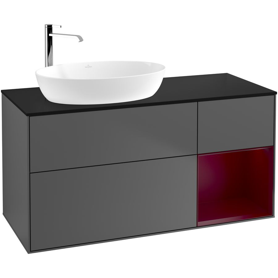 Wastafelonderkast Finion 1200x603x501mm Antr. Matt Lacquer F932HBGK
