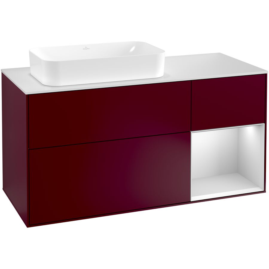 Wastafelonderkast Finion 1200x603x501mm Peony Matt Lacquer F281MTHB