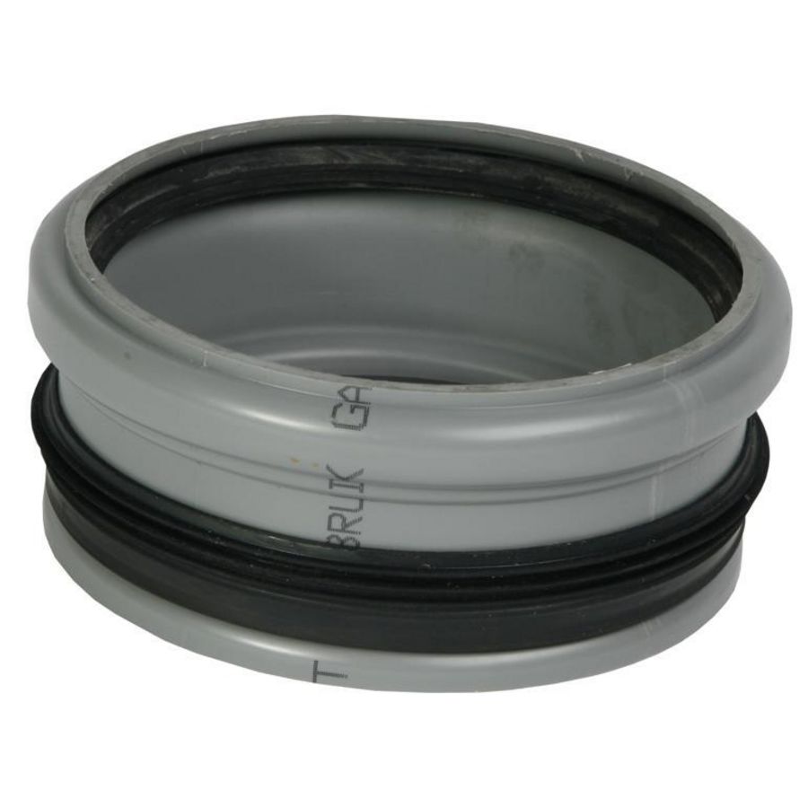 PVC manchet indrukmof + versterkte stootrand 250mm grijs