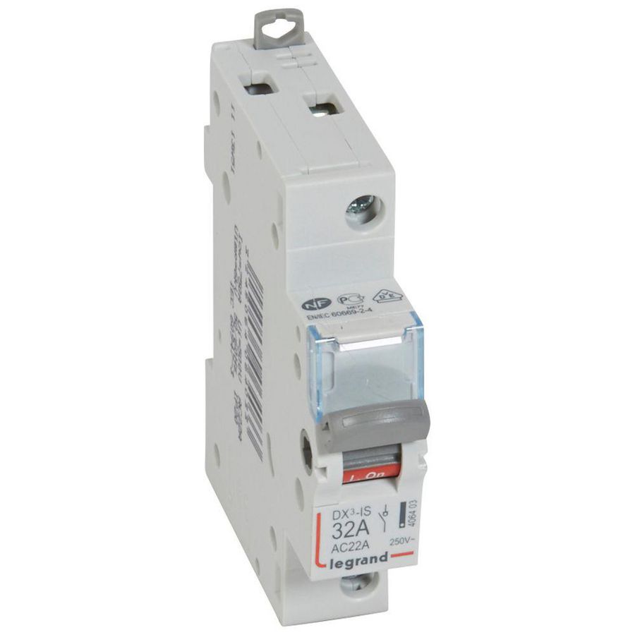 Lastschakelaar DX3 1P 32A 1 module VVE=10