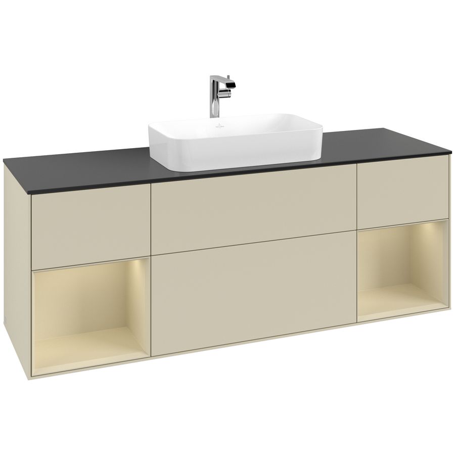 Wastafelonderkast Finion 1600x603x501mm S.Grey Matt Lacquer G332HJHJ