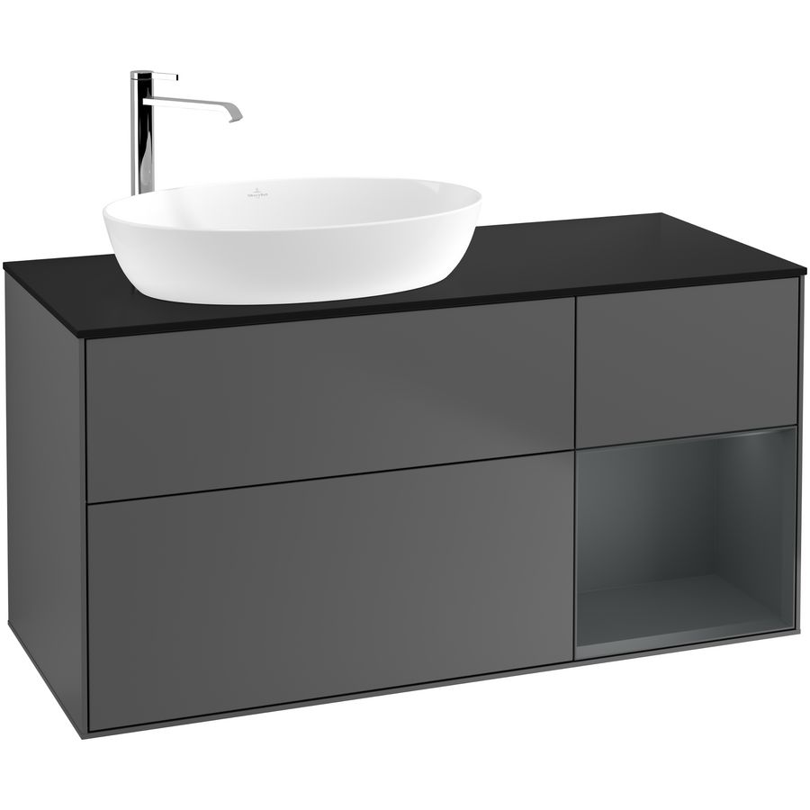 Wastafelonderkast Finion 1200x603x501mm Antr. Matt Lacquer F932HGGK