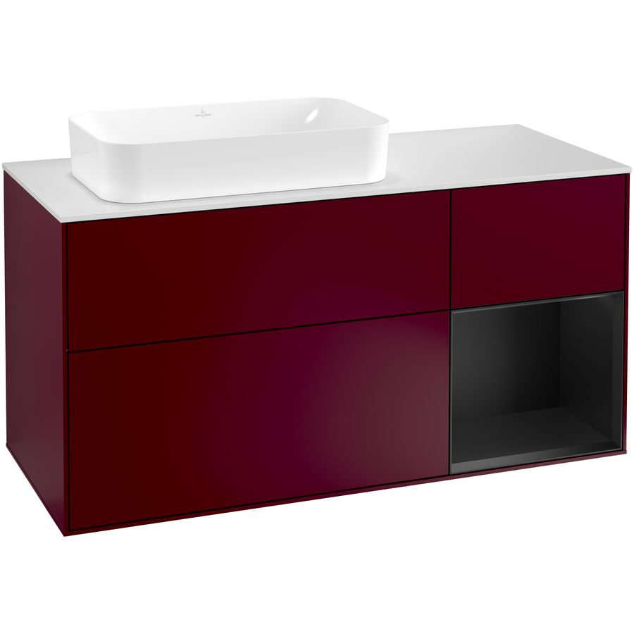 Wastafelonderkast Finion 1200x603x501mm Peony Matt Lacquer F281PDHB