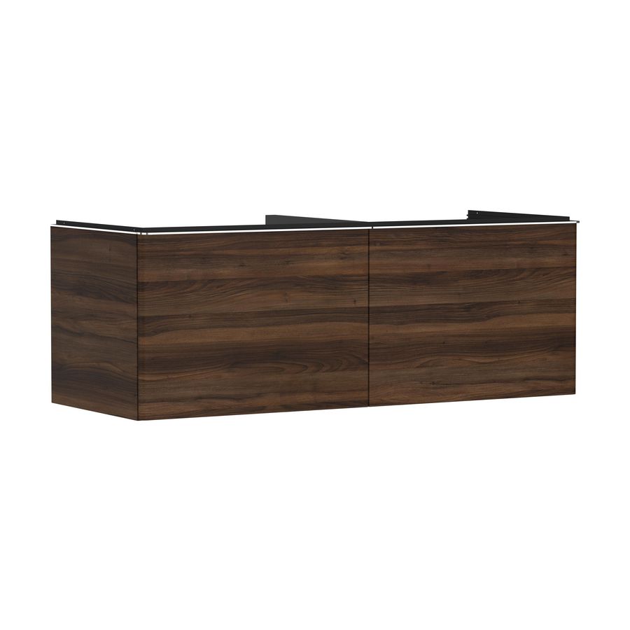 Onderkast Dark Walnut 1360x550mm 2x la voor consoles greepkleur chroom Xelu Q 54069000