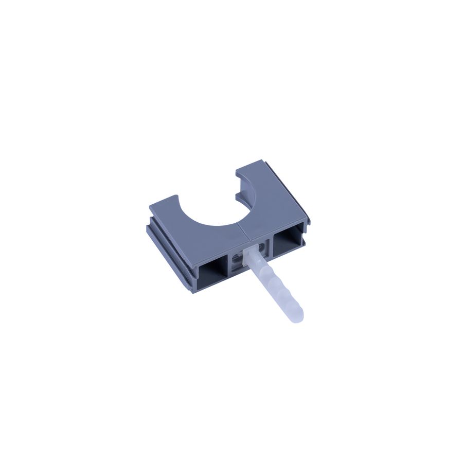 Klemblok PVC Polfix+ met plug 25mm grijs VVE=400