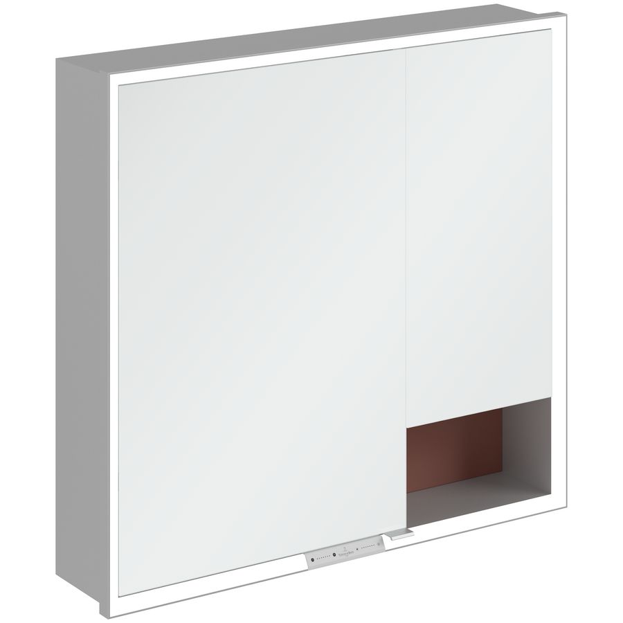Inbouw-spiegelkast My View+ 800x750x168mm Wine Red