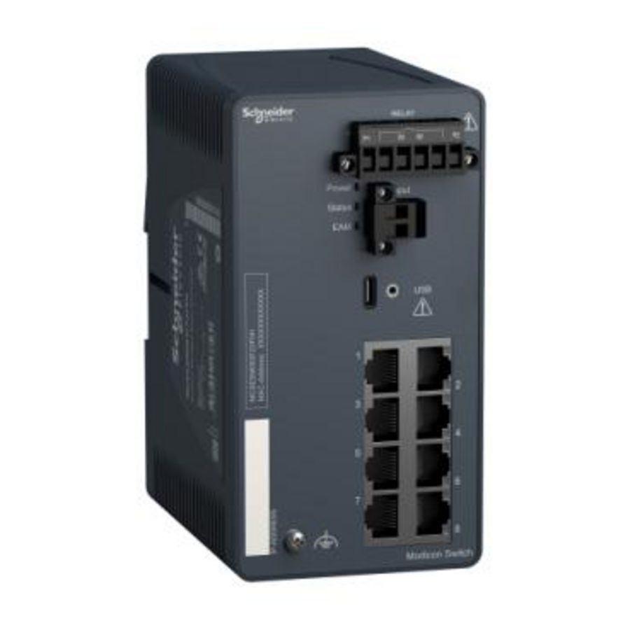 Managed Switch 8 ports for copper Harsh Modicon
