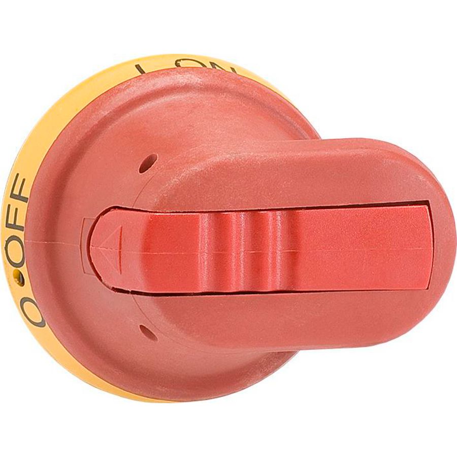 Handgreep IP65 rood-geel lengte 45mm omkeerschakelaar I-O-II