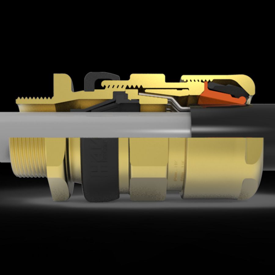 Kabelwartel messing ATEX Exe/Exd diafragma seal 1"NPT-C