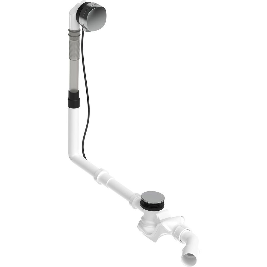 Af- en overloopgarnituur m inlaat Chroom 400x80x450mm