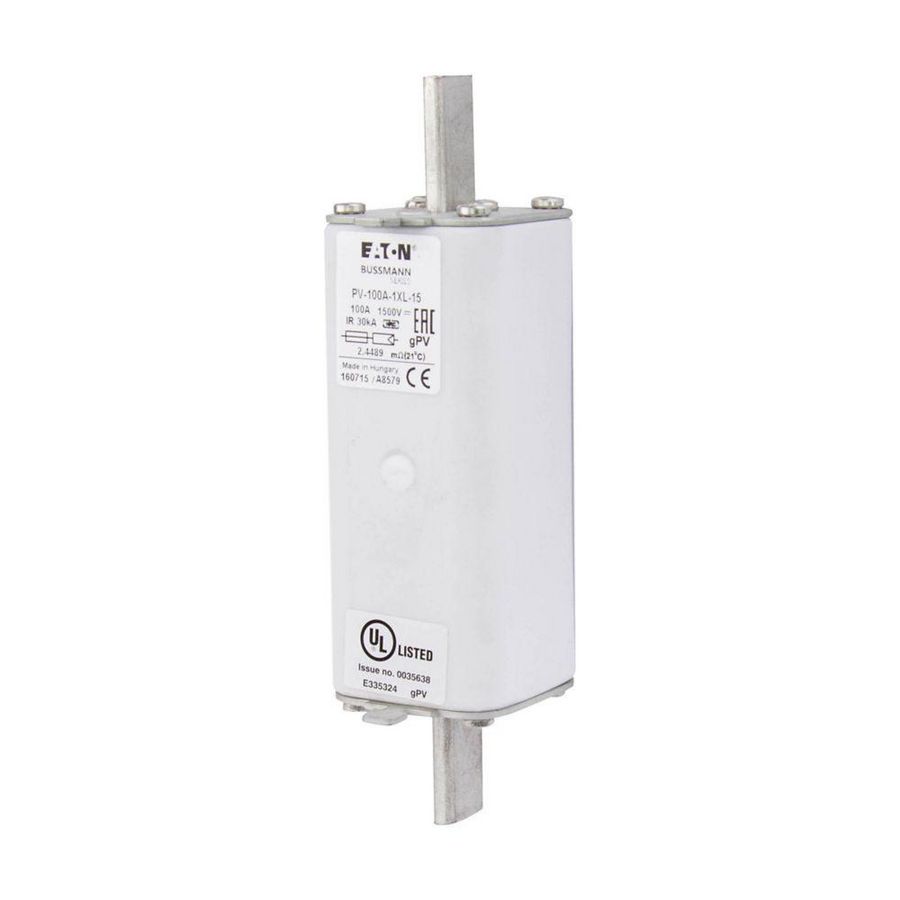 Zekering hoge snelheid 100A DC 1500V 33kA 1XL 51x189mm gP