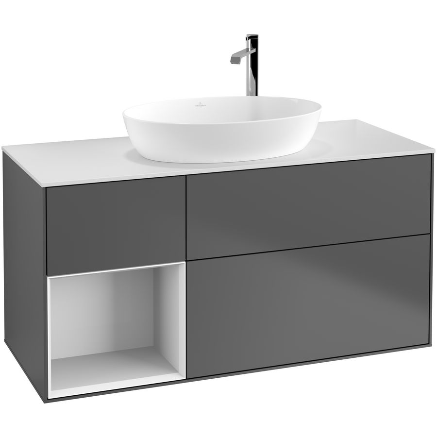 Wastafelonderkast Finion 1200x603x501mm Antr. Matt Lacquer F941GFGK