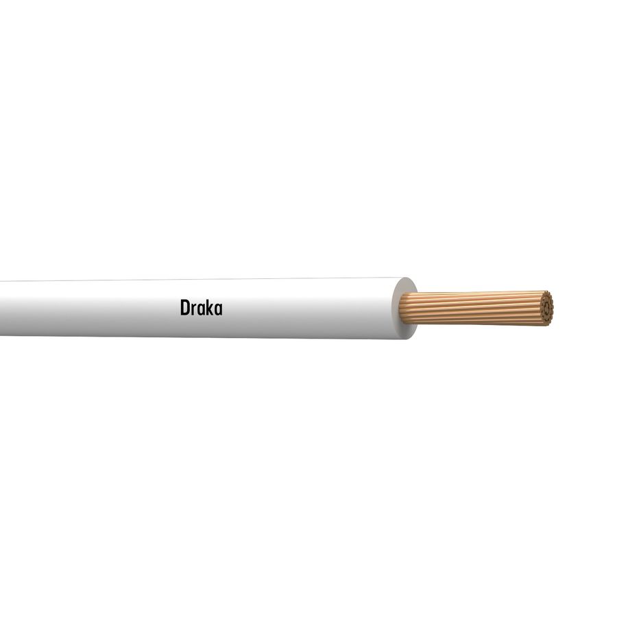 Doos a 100m. montagedraad H07V2-K 90° hittebestendig VMDS wt# 1mm² (Wit)