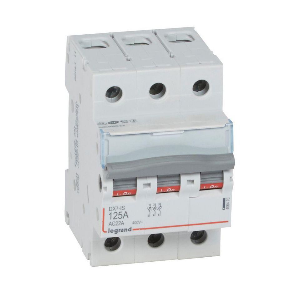 Lastschakelaar DX3 3-polig 125A 3 modulen