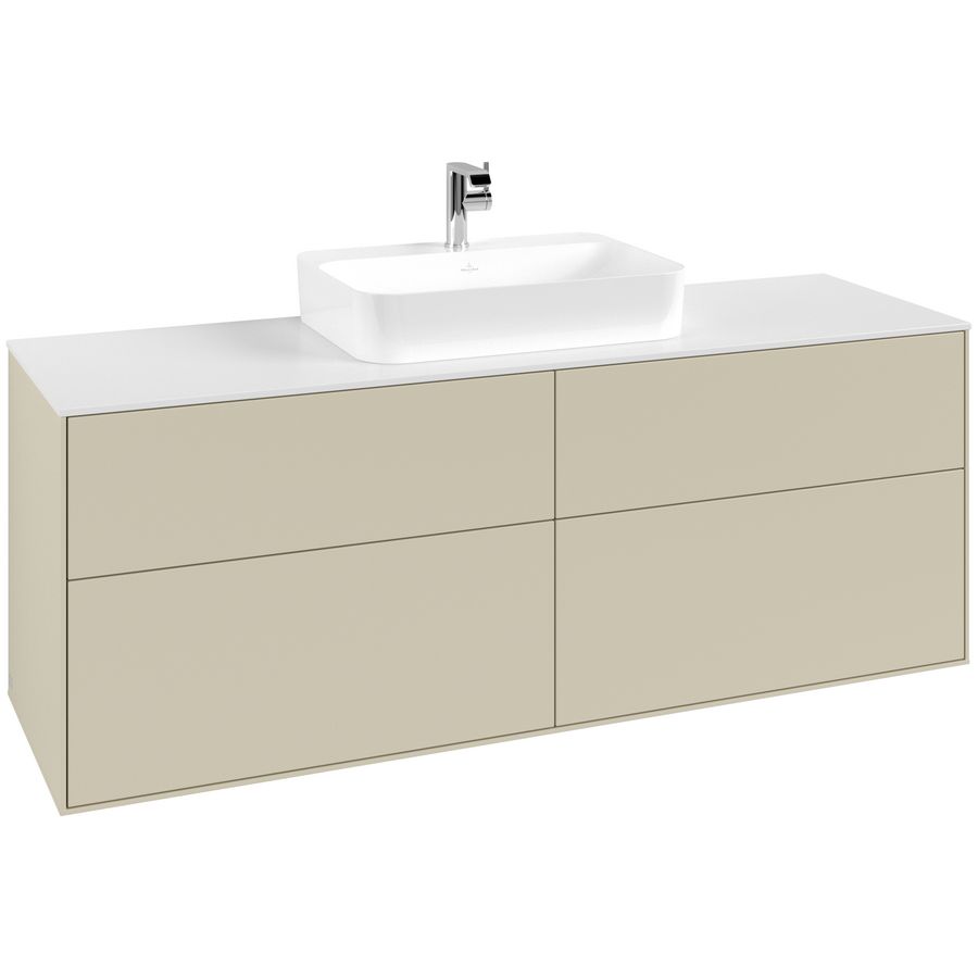 Wastafelonderkast Finion 1600x603x501mm S.Grey Matt Lacquer G44100HJ