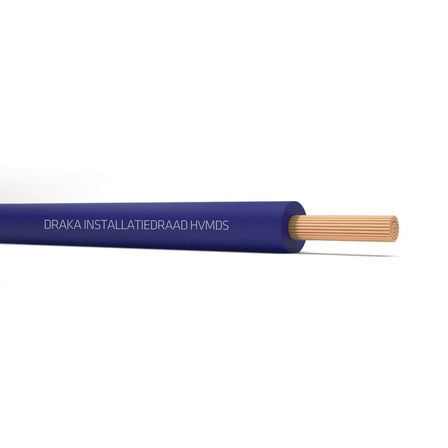 Doos a 100m. montagesnoer HVMDS (H05Z1-K) 70C 300/500V bu# 0,5 mm² (Blauw)