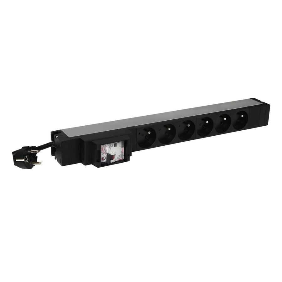 Power Distribution Unit 19" 6x C16 3m. RA/PA 30mA Res