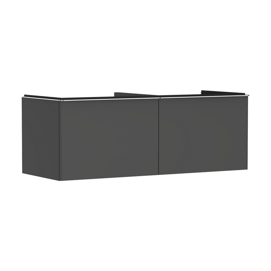 Onderkast mat grijs diamant 1360x550mm 2x la voor consoles greepkleur chroom Xelu Q 54067000