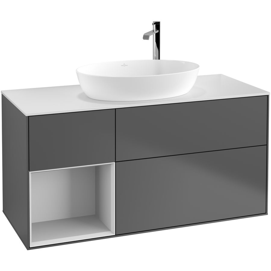 Wastafelonderkast Finion 1200x603x501mm Antr. Matt Lacquer F941MTGK