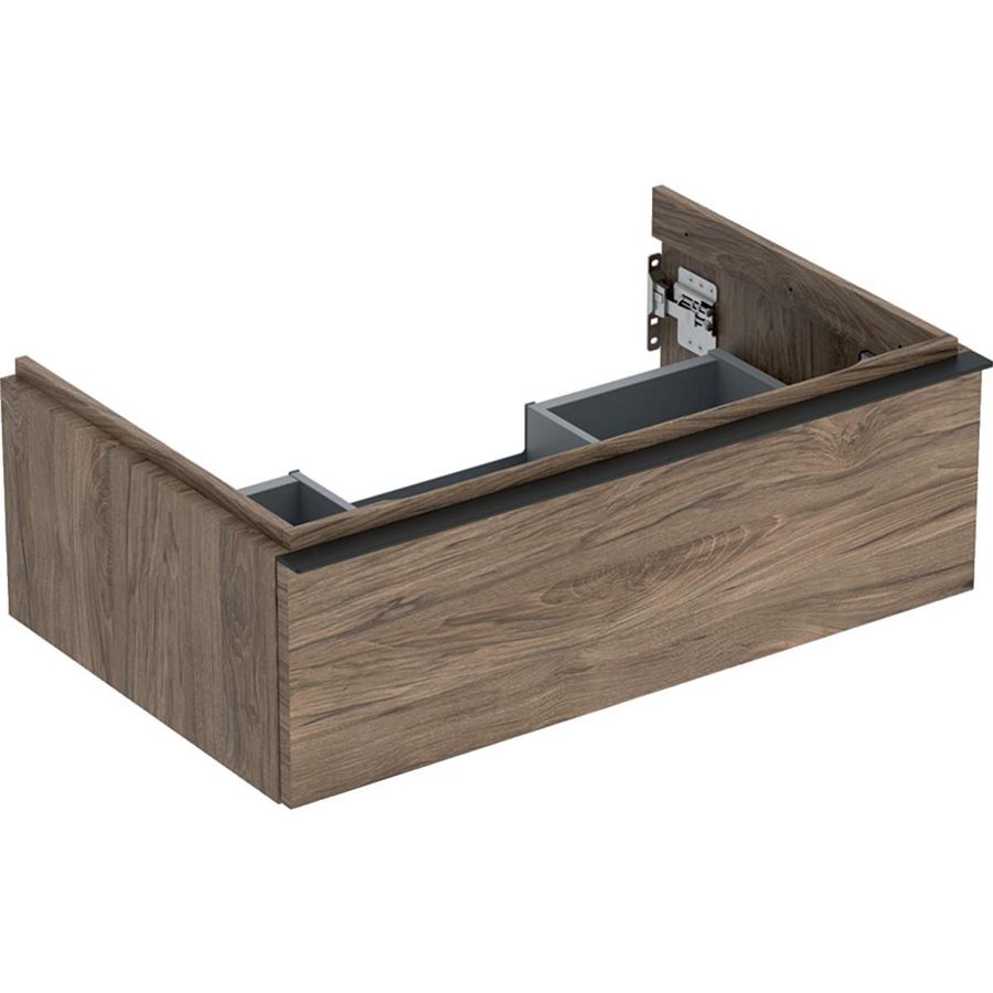 iCon wastafel onderkast met lade 75cm noten hickory