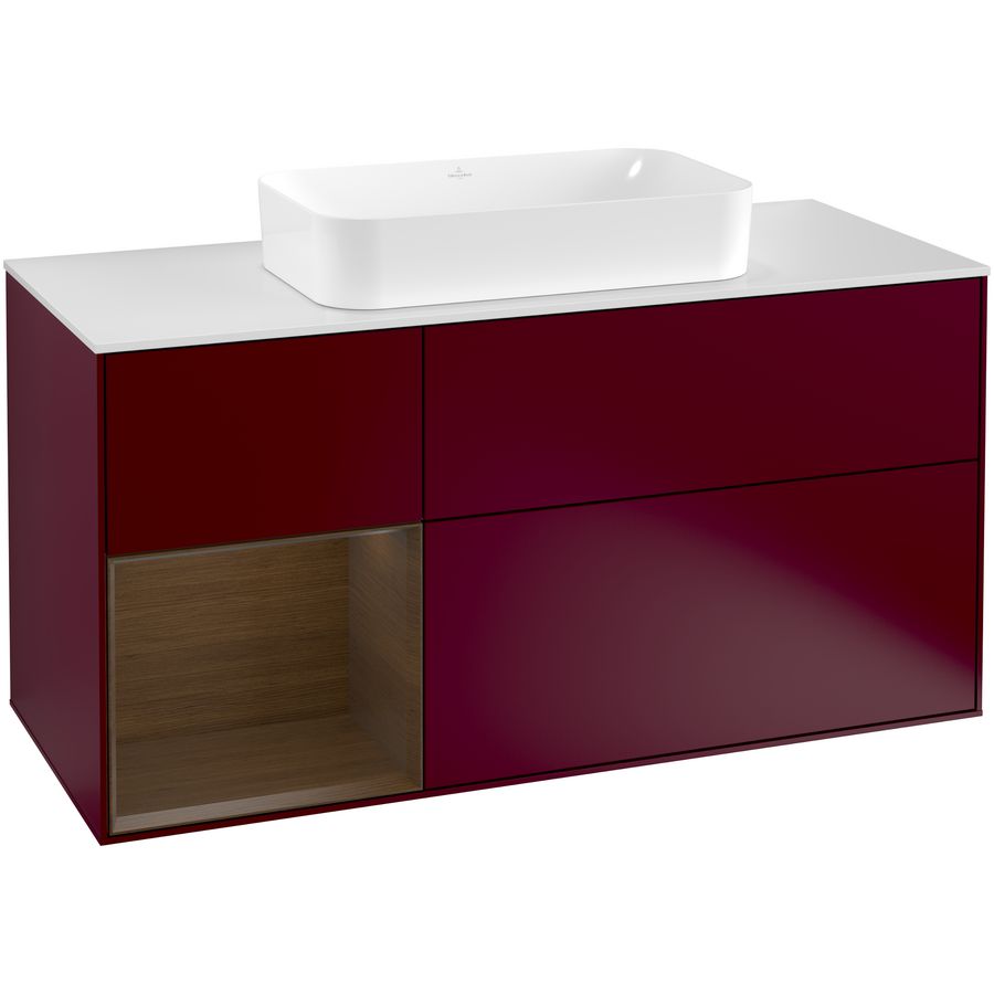 Wastafelonderkast Finion 1200x603x501mm Peony Matt Lacquer F291GNHB