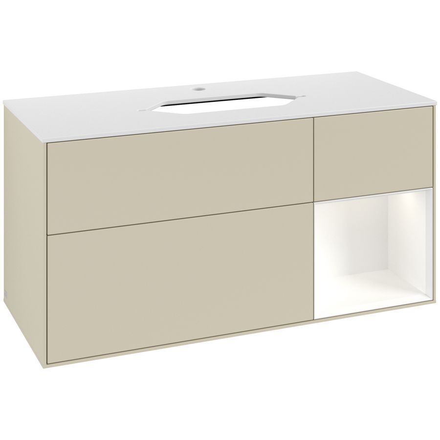 Wastafelonderkast Finion 1200x603x501mm S.Grey Matt Lacquer F301MTHJ