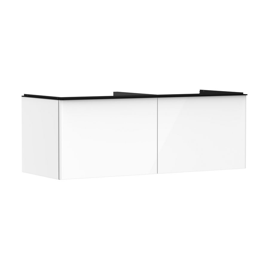 Onderkast wit hoogglans 1360x550mm 2x la voor consoles greepkleur mat zwart Xelu Q 54066670