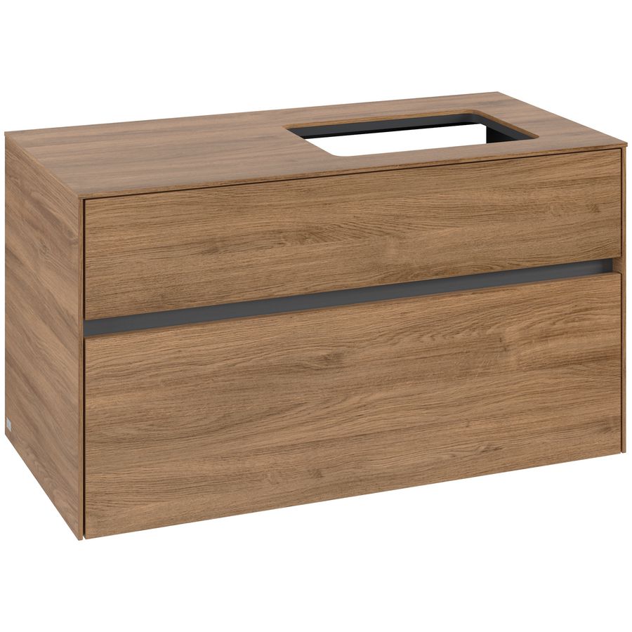 Wastafelonderkast Collaro 1000x548x500mm Oak.Kans C11100RH