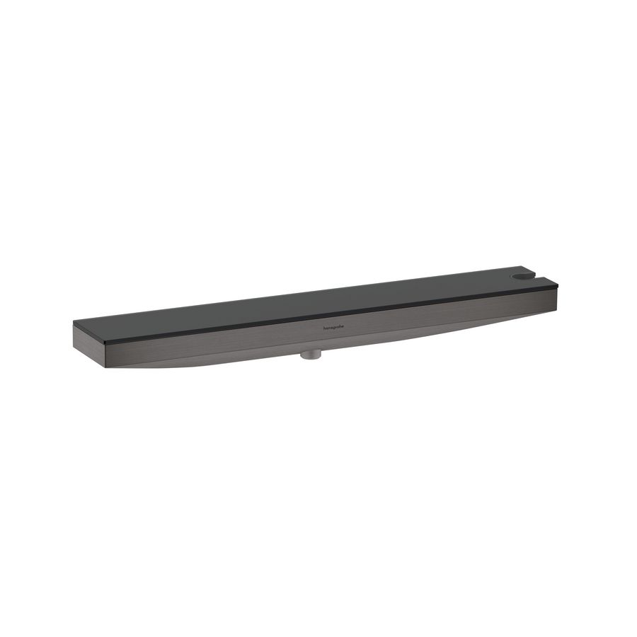 Rainfinity Muuraansluitbocht Porter 500 met douchehouder en planchet rechts Brushed Black Chrome