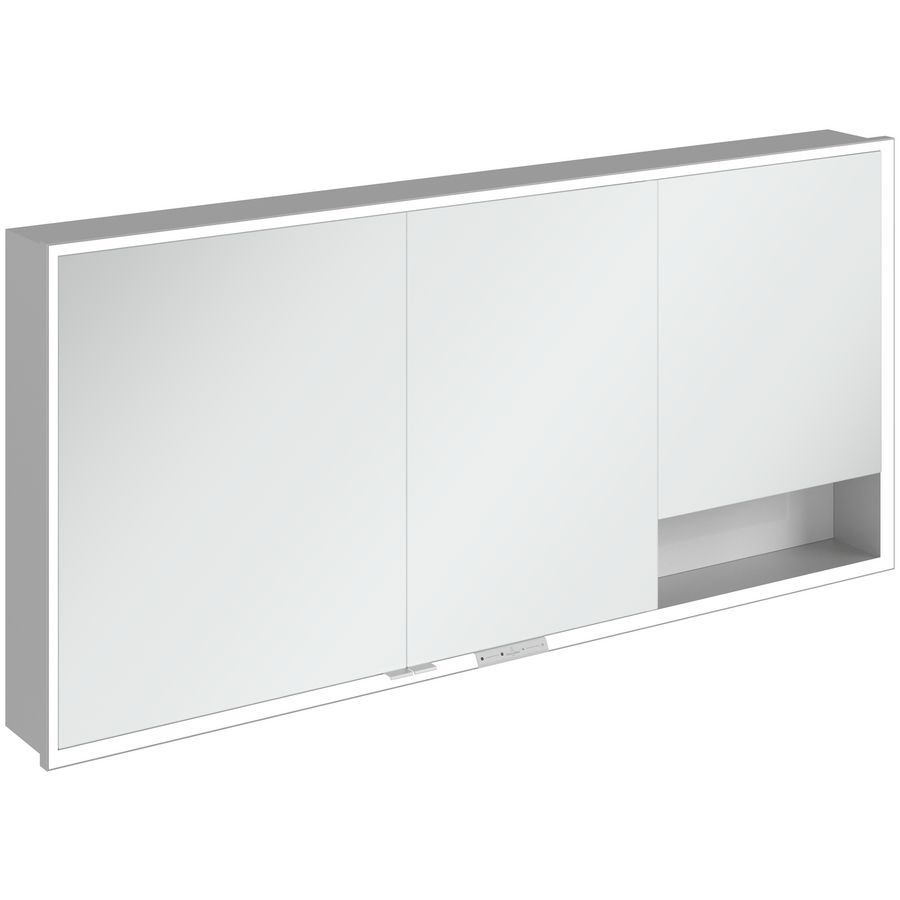 Inbouw-spiegelkast My View+ 1600x750x168mm Brilliant White