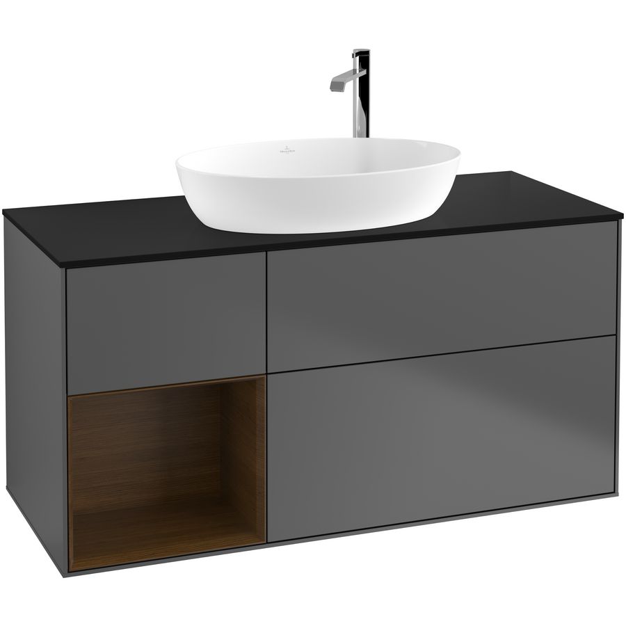 Wastafelonderkast Finion 1200x603x501mm Antr. Matt Lacquer F942GNGK