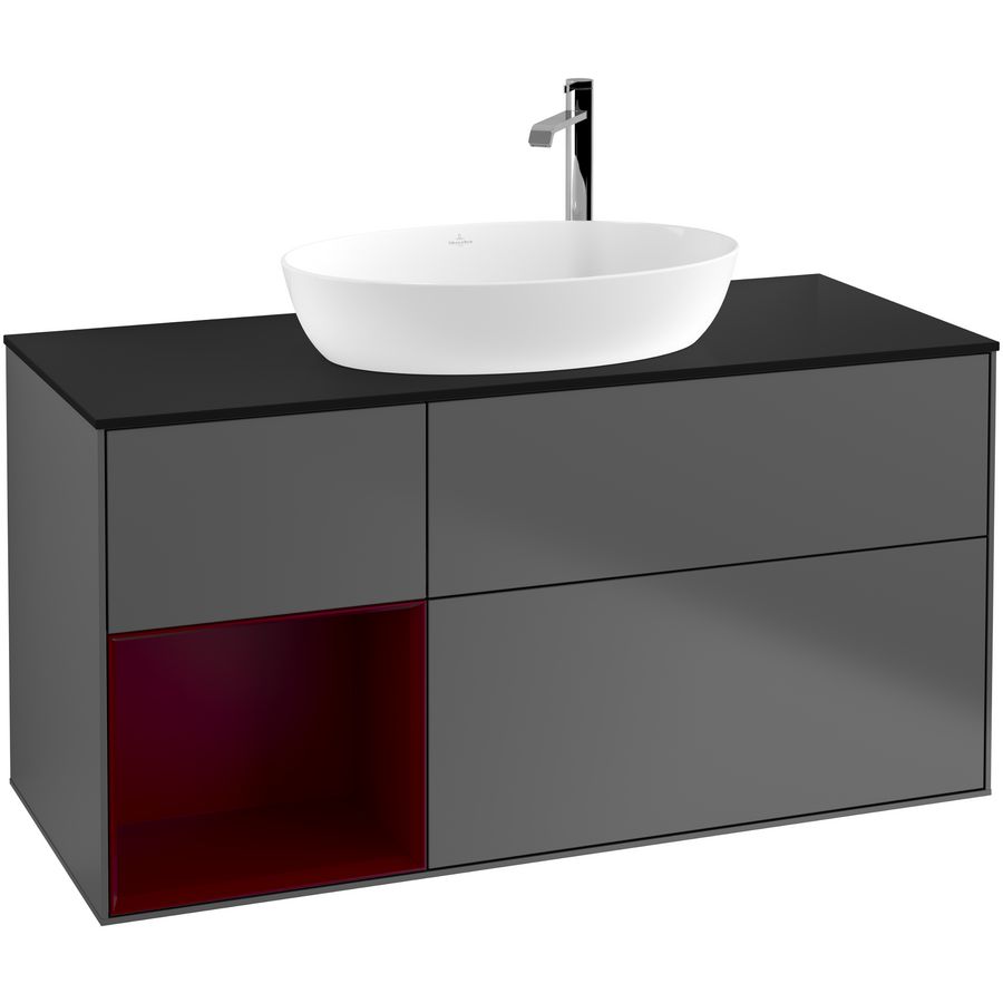 Wastafelonderkast Finion 1200x603x501mm Antr. Matt Lacquer F942HBGK