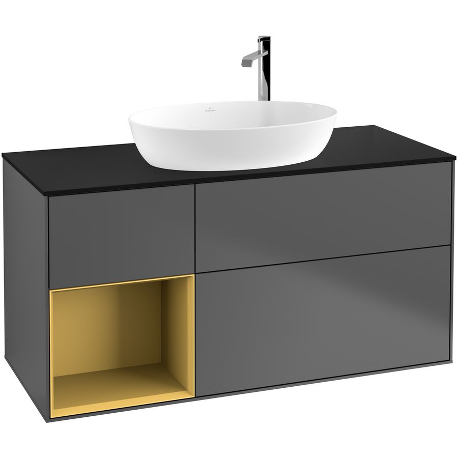 Wastafelonderkast Finion 1200x603x501mm Antr. Matt Lacquer F942HFGK