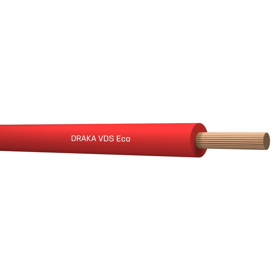 Doos a 100m. installatiedraad H07V2-K 90° hittebestendig VDS Eca rd# 4mm² (Rood)