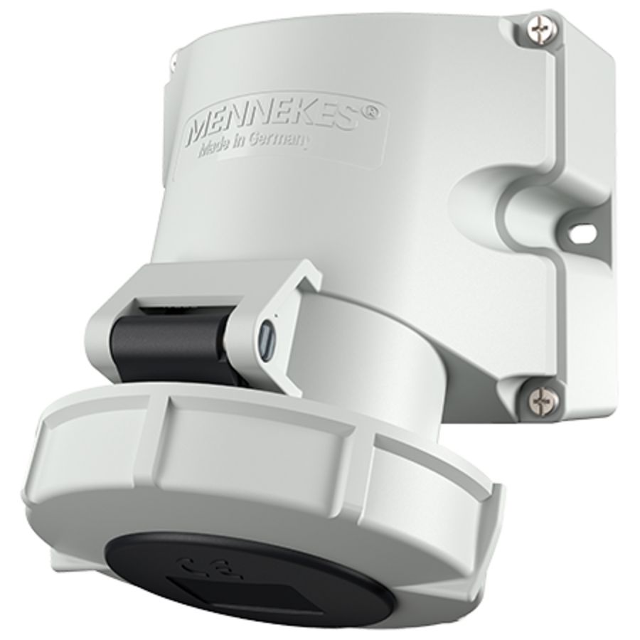 Wandcontactdoos 32A 4-polig  7H 500V IP67 materiaal AMELAN