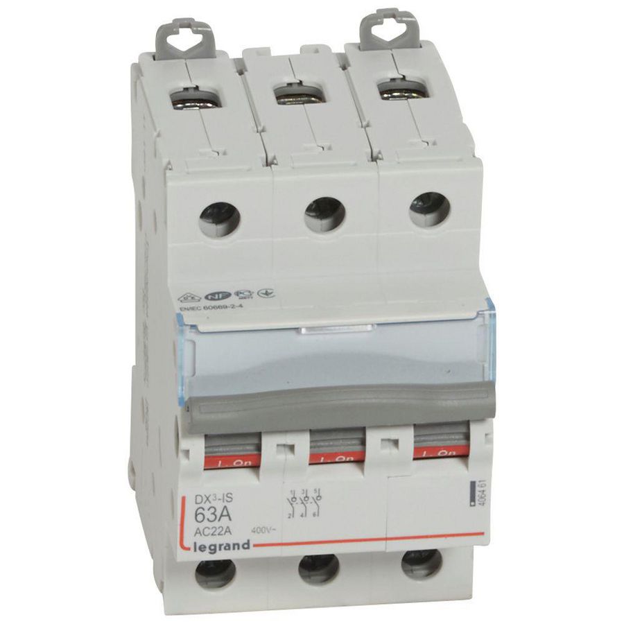 Lastschakelaar DX3 3-polig 63A 3 modulen