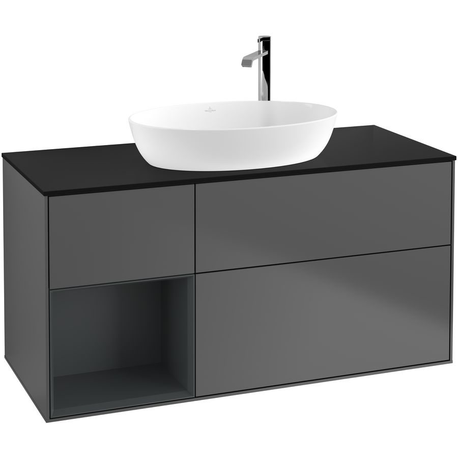 Wastafelonderkast Finion 1200x603x501mm Antr. Matt Lacquer F942HGGK