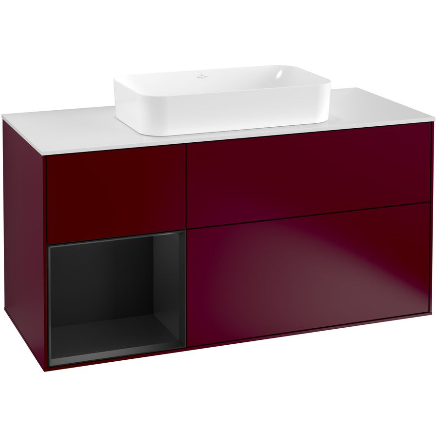 Wastafelonderkast Finion 1200x603x501mm Peony Matt Lacquer F291PDHB