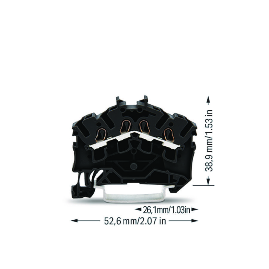 4-draads rijg 2,5mm² voor Ex e II-zwart 2002-6405 VVE=100