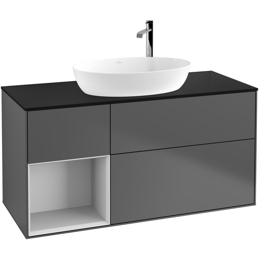 Wastafelonderkast Finion 1200x603x501mm Antr. Matt Lacquer F942MTGK