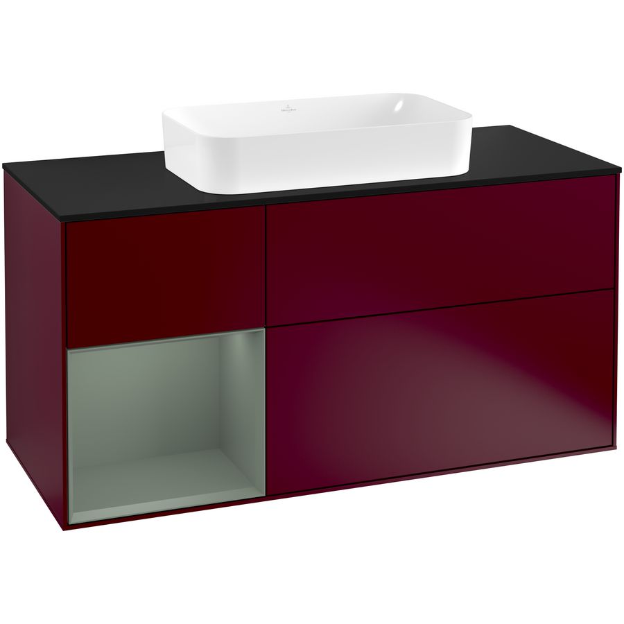 Wastafelonderkast Finion 1200x603x501mm Peony Matt Lacquer F292GMHB
