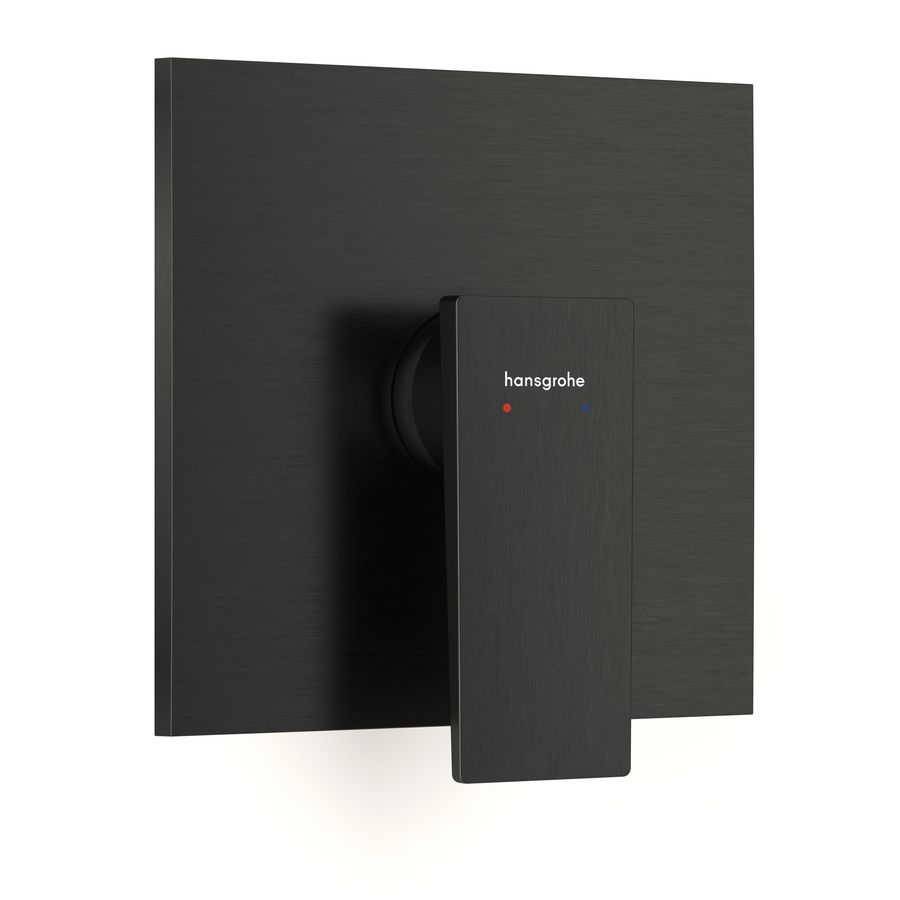 Metropol 1-hendel afbouwdeel inbouwdouchemengkraan voor 1 functie Brushed Black Chrome