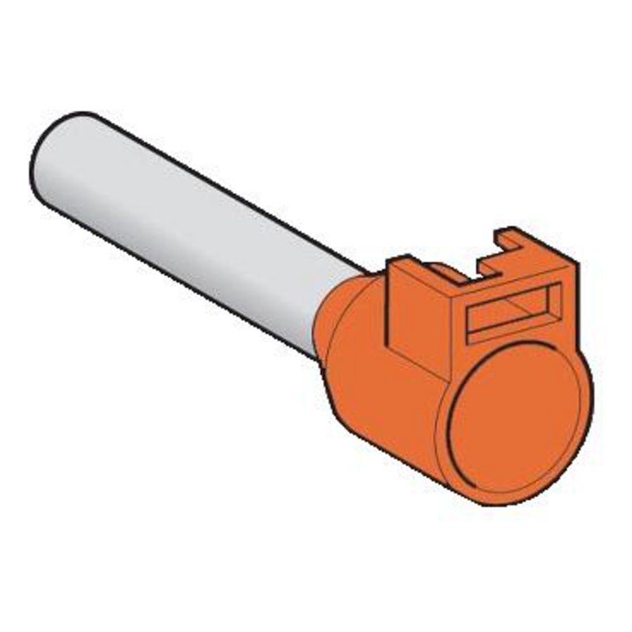 Draadbusjes Enkel 4mm² Type Lang Oranje NF VVE=1000