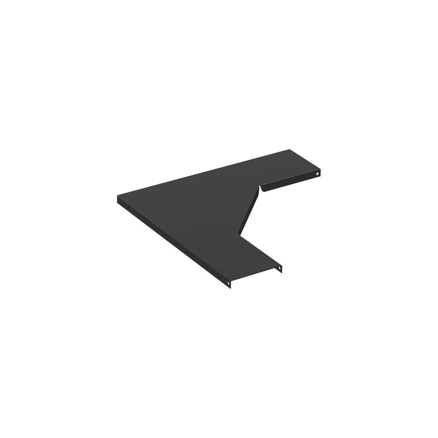 Hoekstukdeksel vast horizontale bocht 70mm zwart KG281